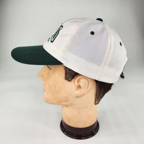VTG Kudzu Ohio Bobcats Bar Adjustable Hat White Green Snapback Cap Hats - Picture 4 of 11